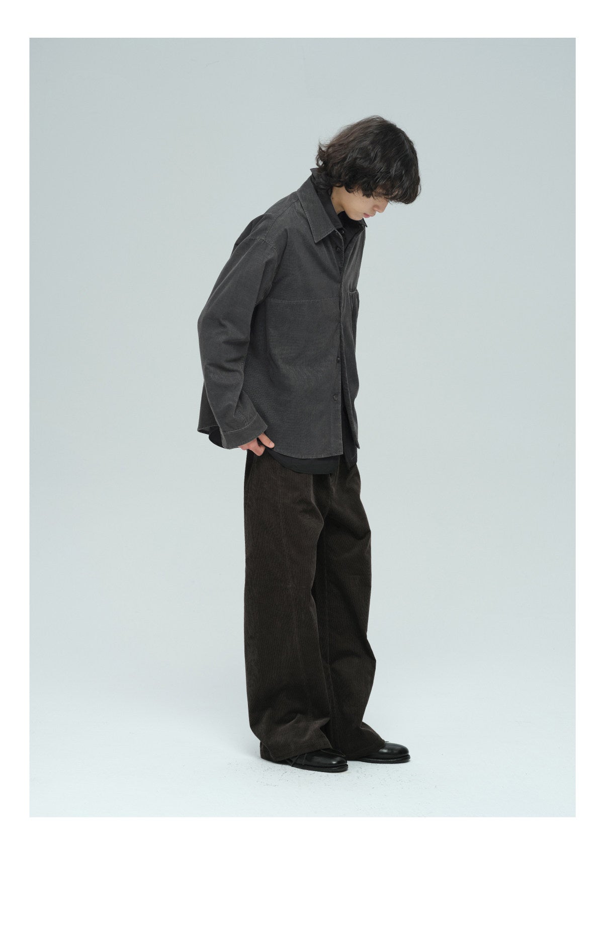 Pleated Corduroy Shirt