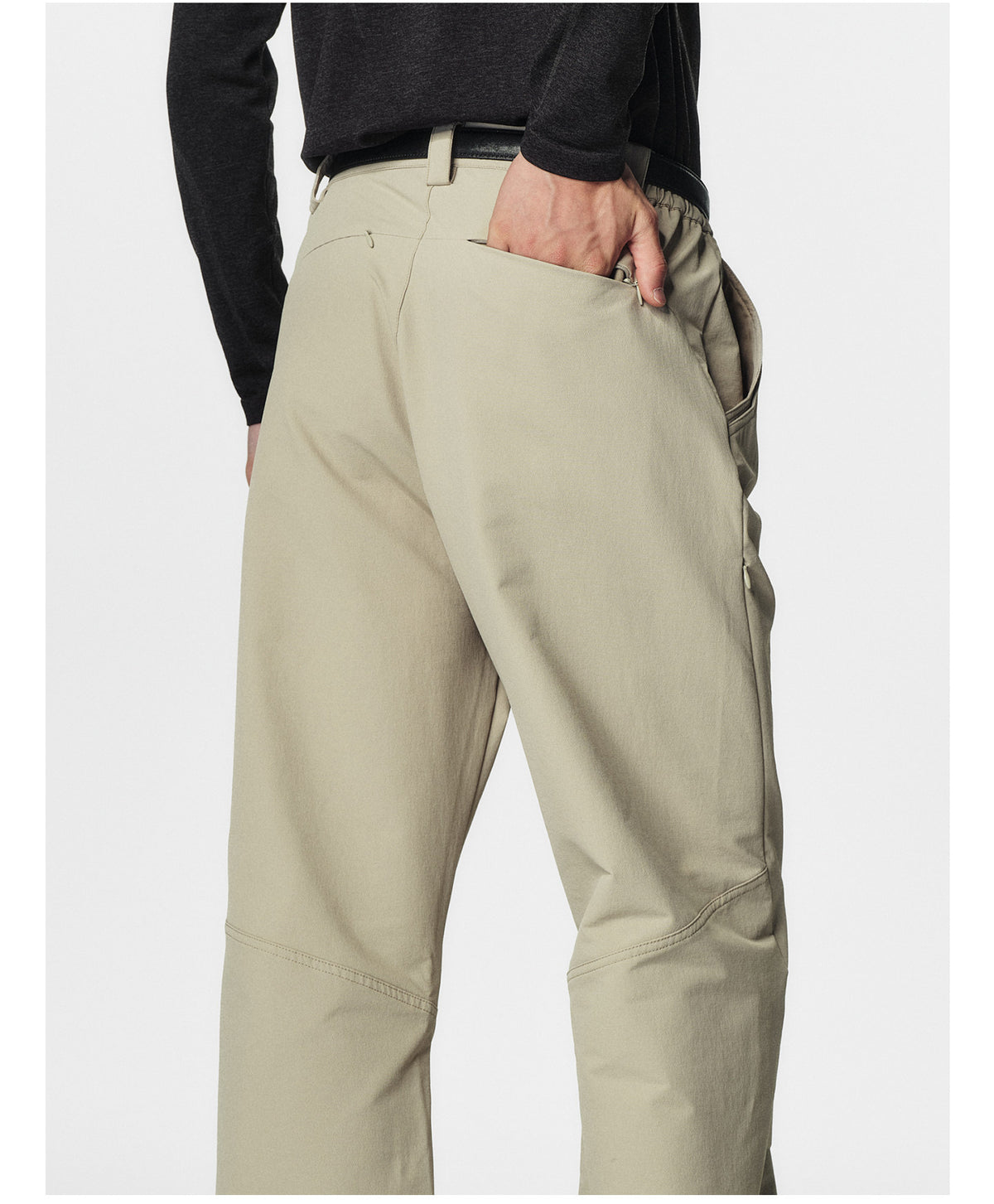 4-Pocket Softshell Straight-Leg Casual Pants