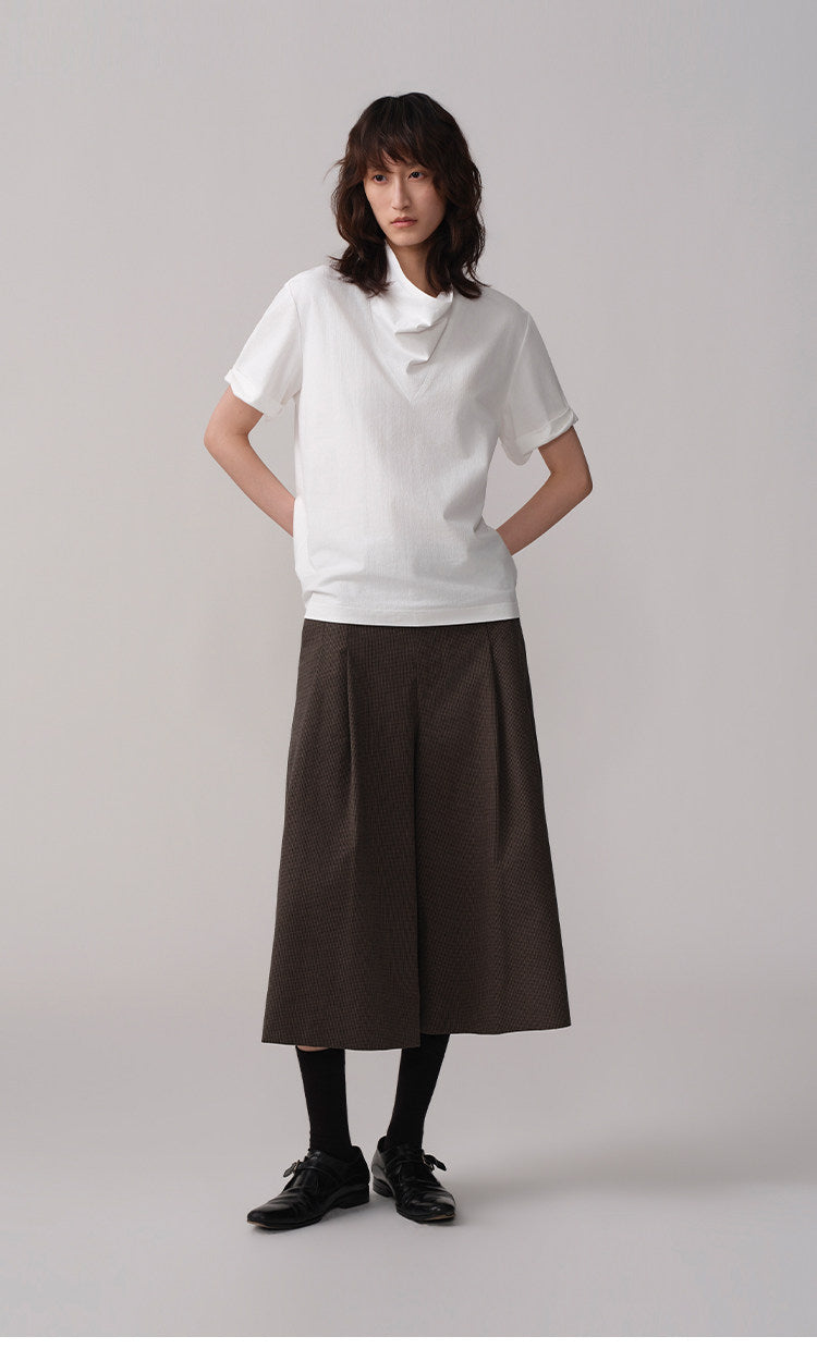まくり袖カジュアルTシャツ