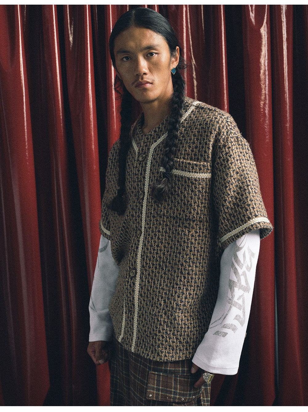 Faux Two-Piece Cardigan