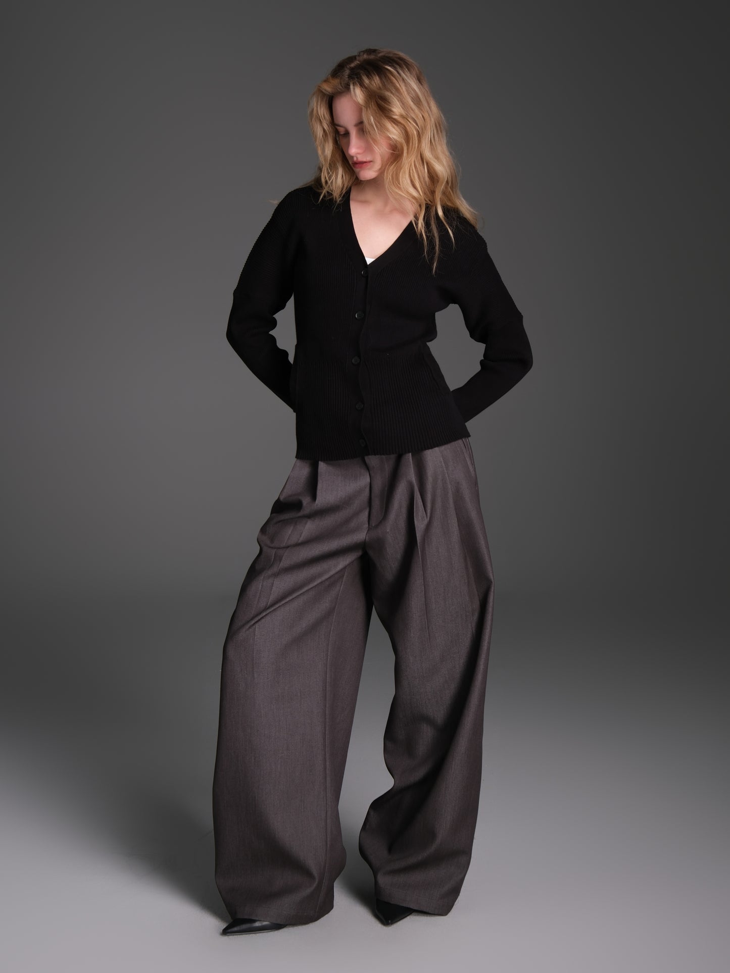 Double Pleated Straight Pants