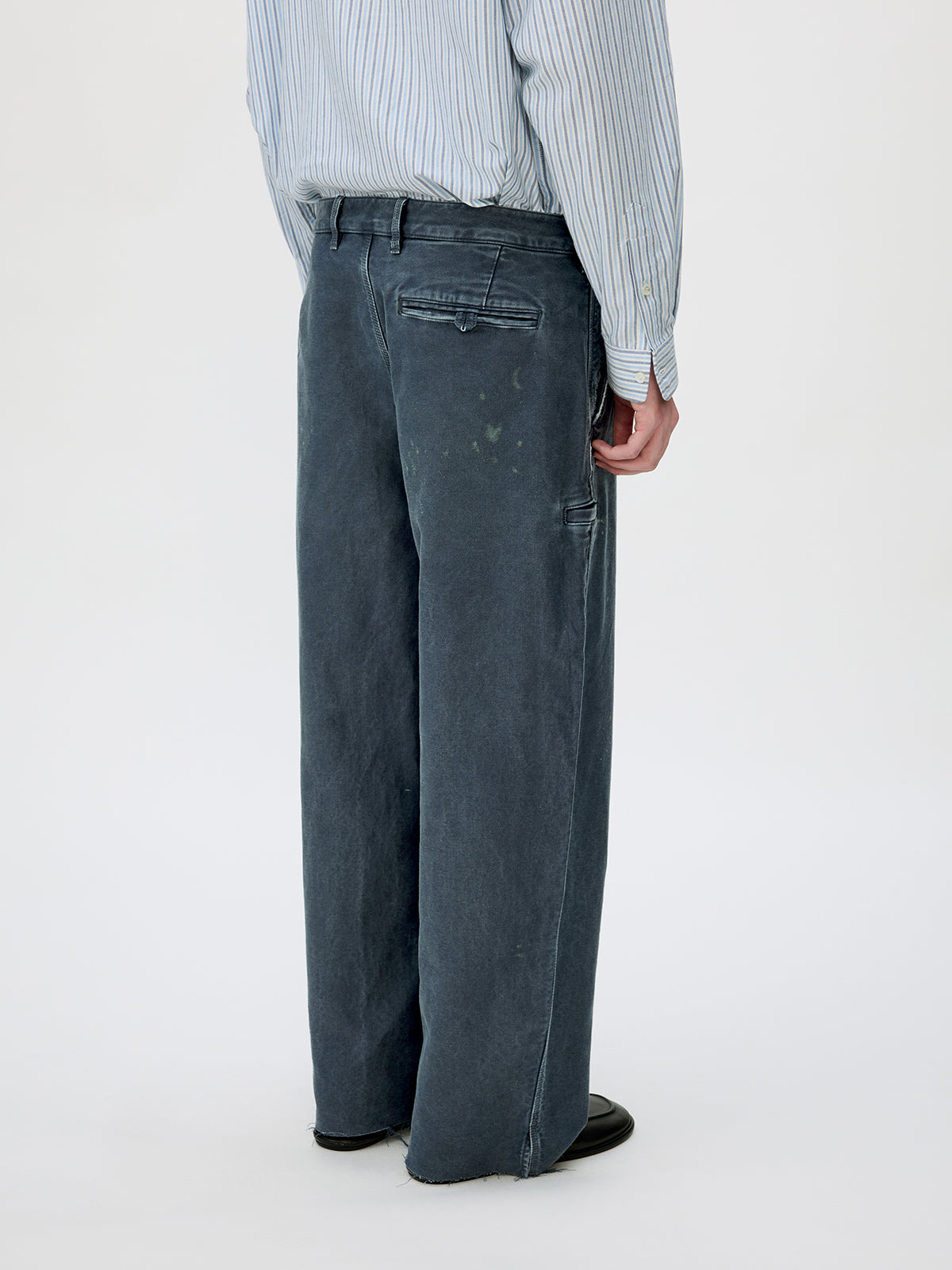 Heavy-Wash Finish Casual Pants