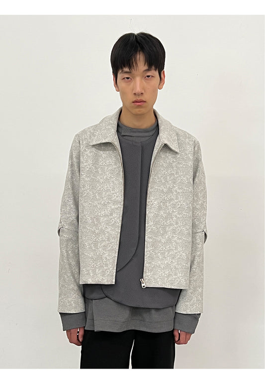 Imported textured jacquard jacket