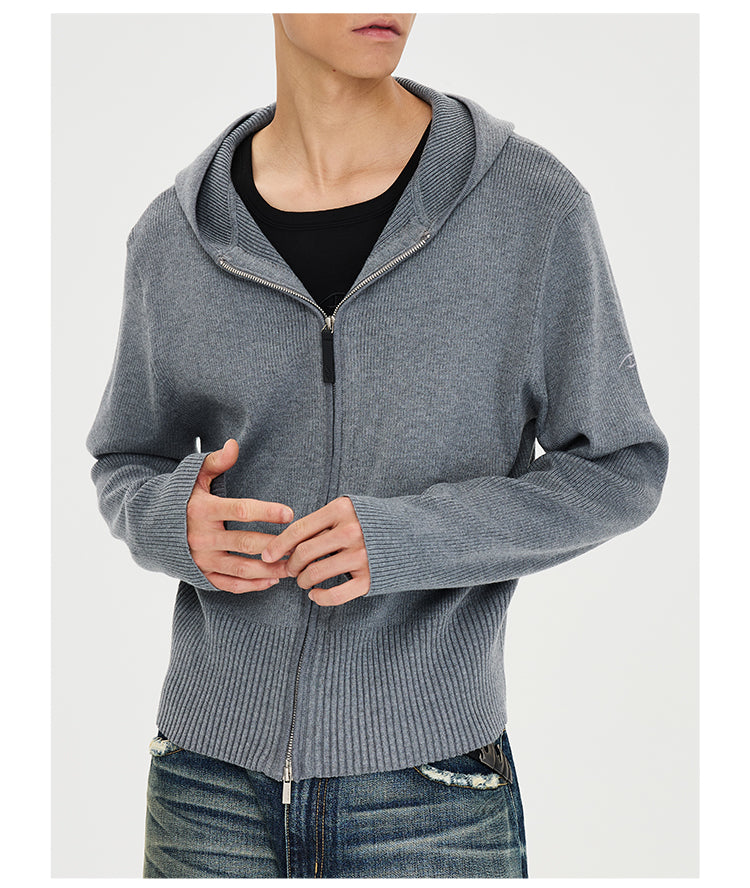 Hooded Cardigan with Hood