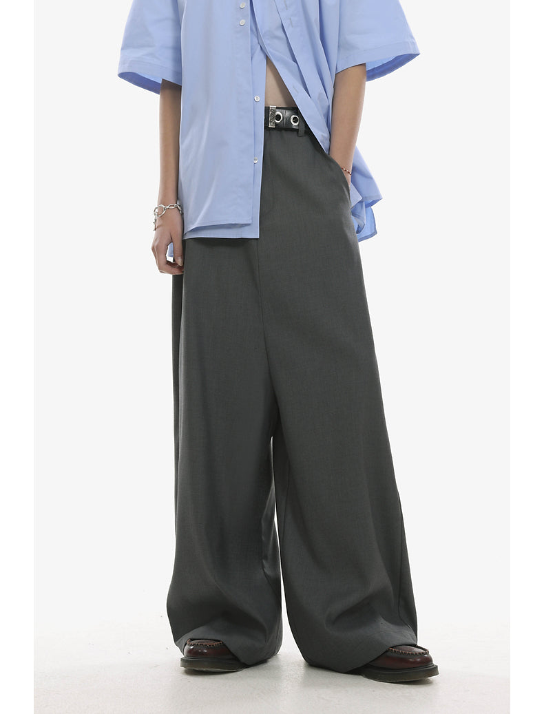 Low-end style silhouette drape pants