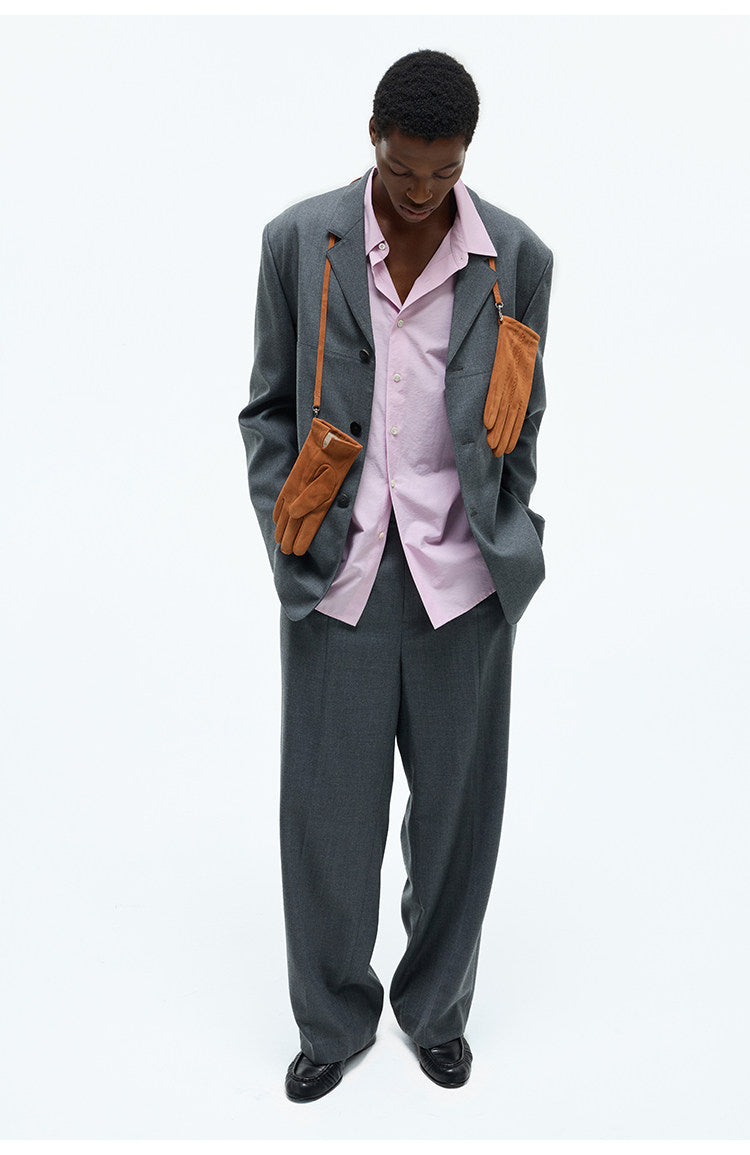 Elastic Waistband Straight Leg Casual Pants