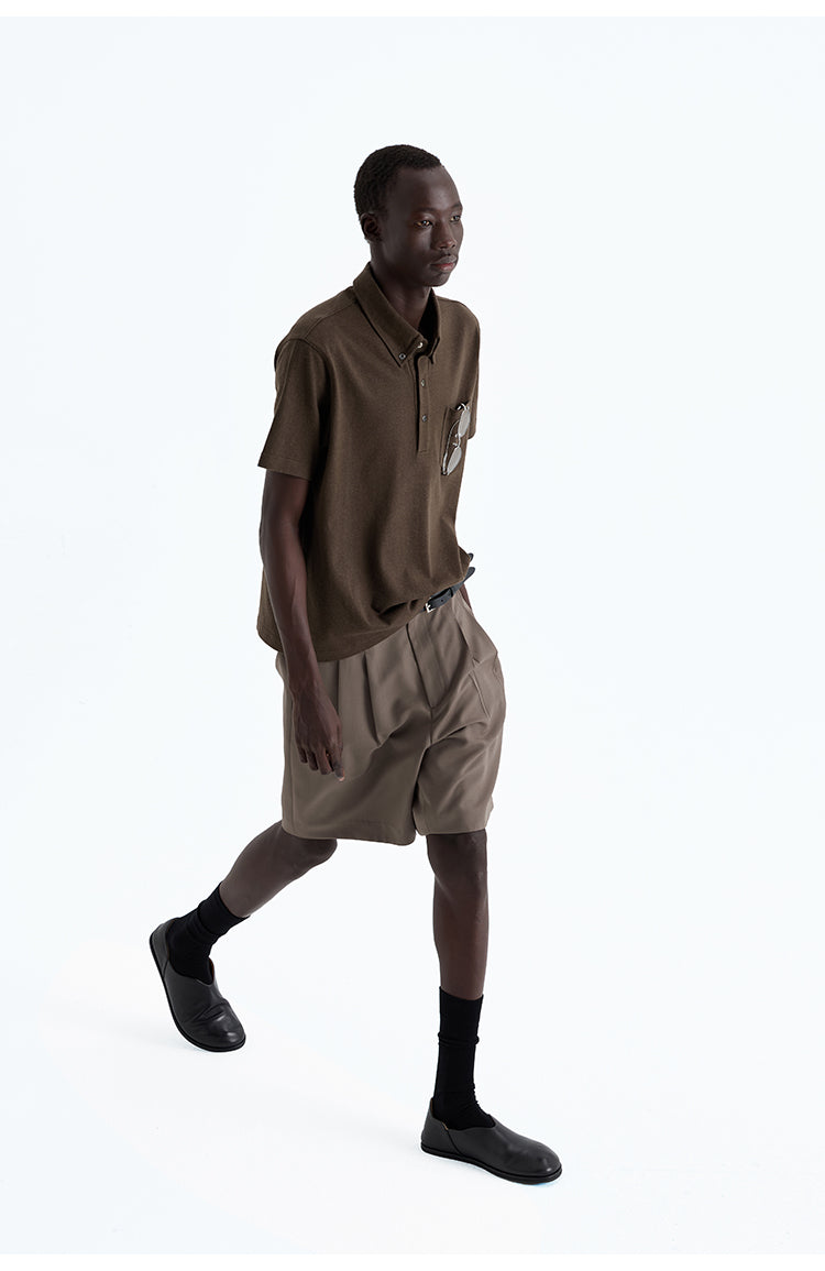 Cotton blend polo shirt