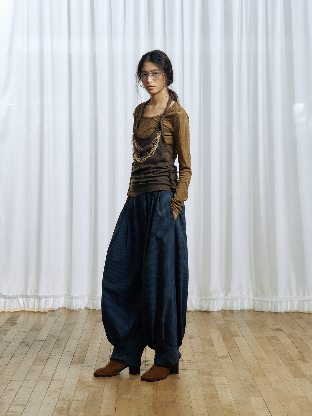 Pleated Balloon Pants