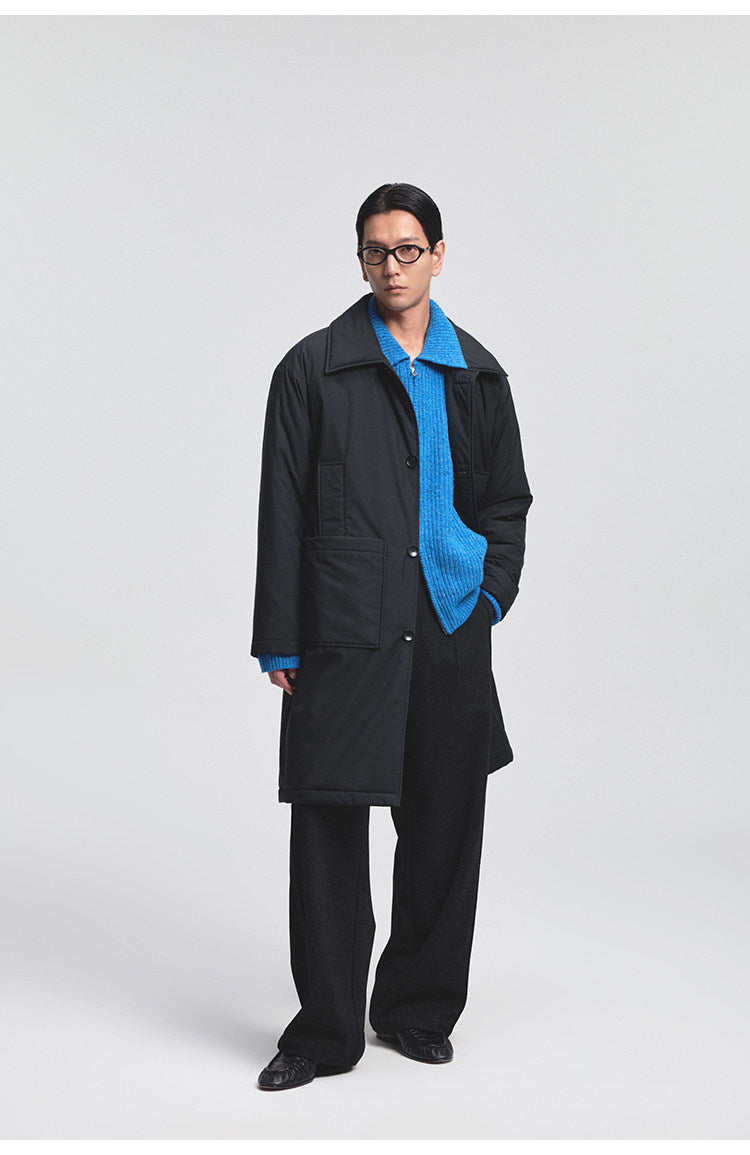 Multi-Pocket Quilted Coat