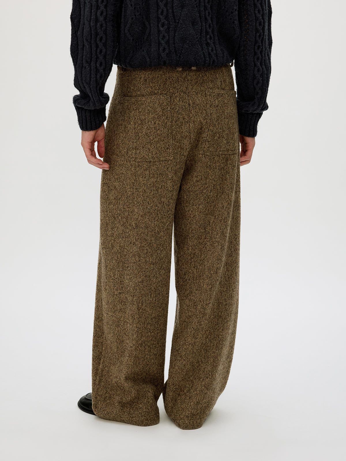 Tweed Loose Casual Pants