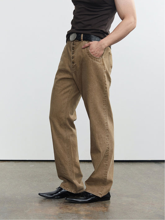 Retro Sand Brown Jeans