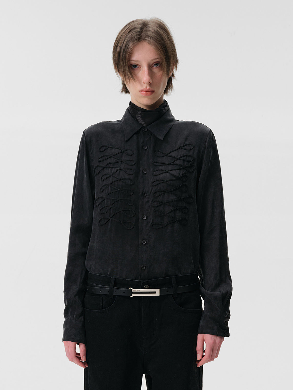 Napoleon-Collar Shirt