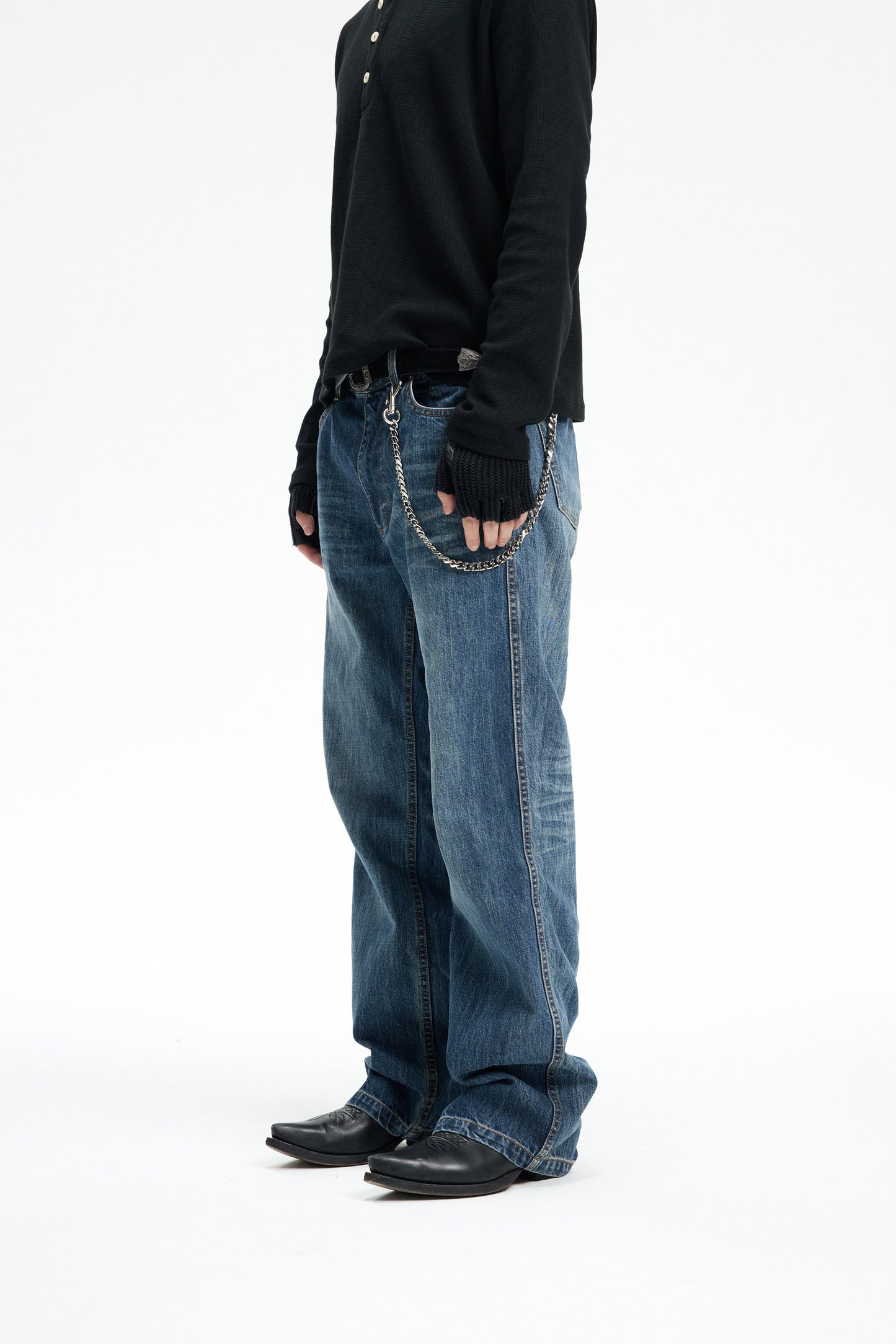 Wash Straight-Leg Jeans