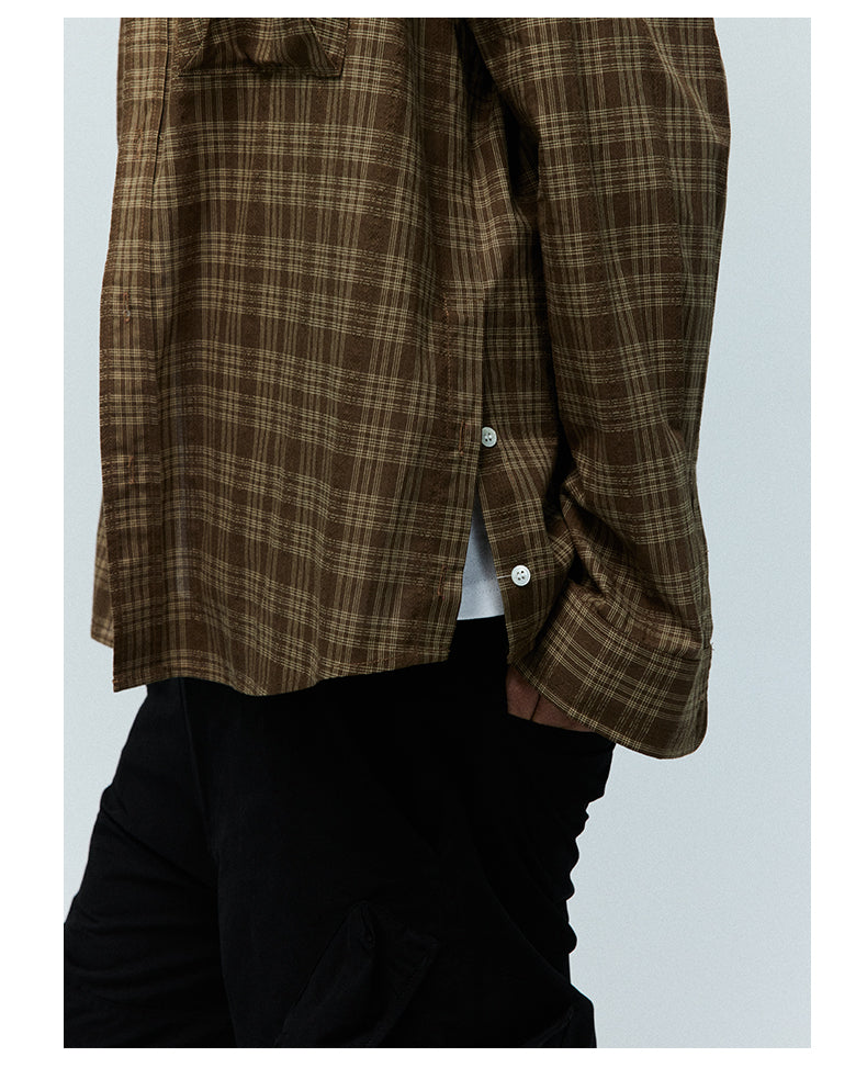Plaid pocket shirt