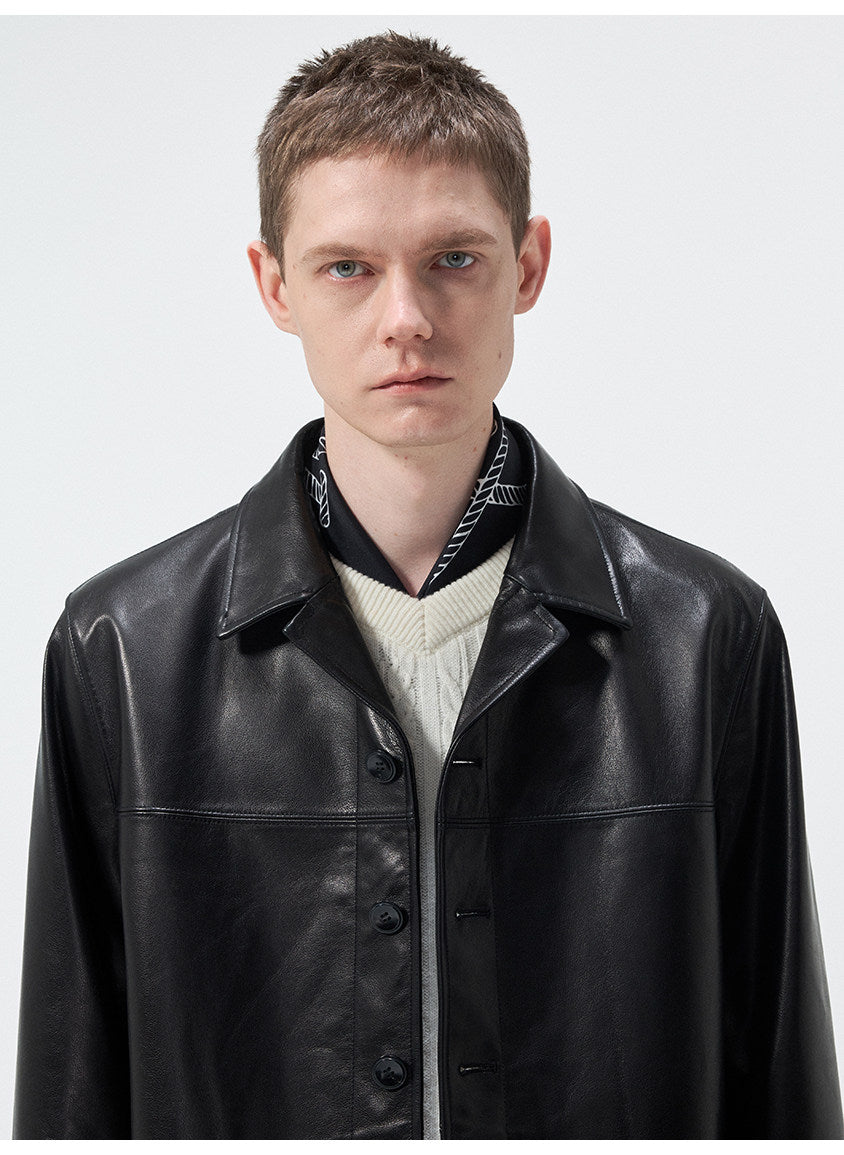 Minimalist Style Split Collar Jacket