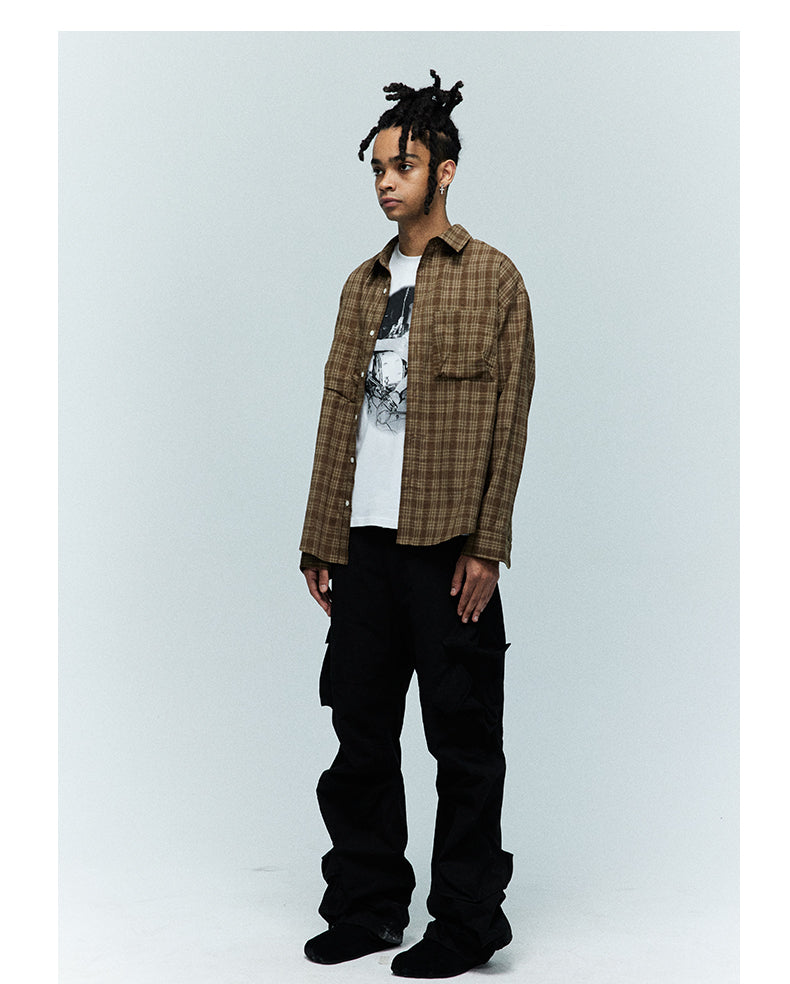 Plaid pocket shirt