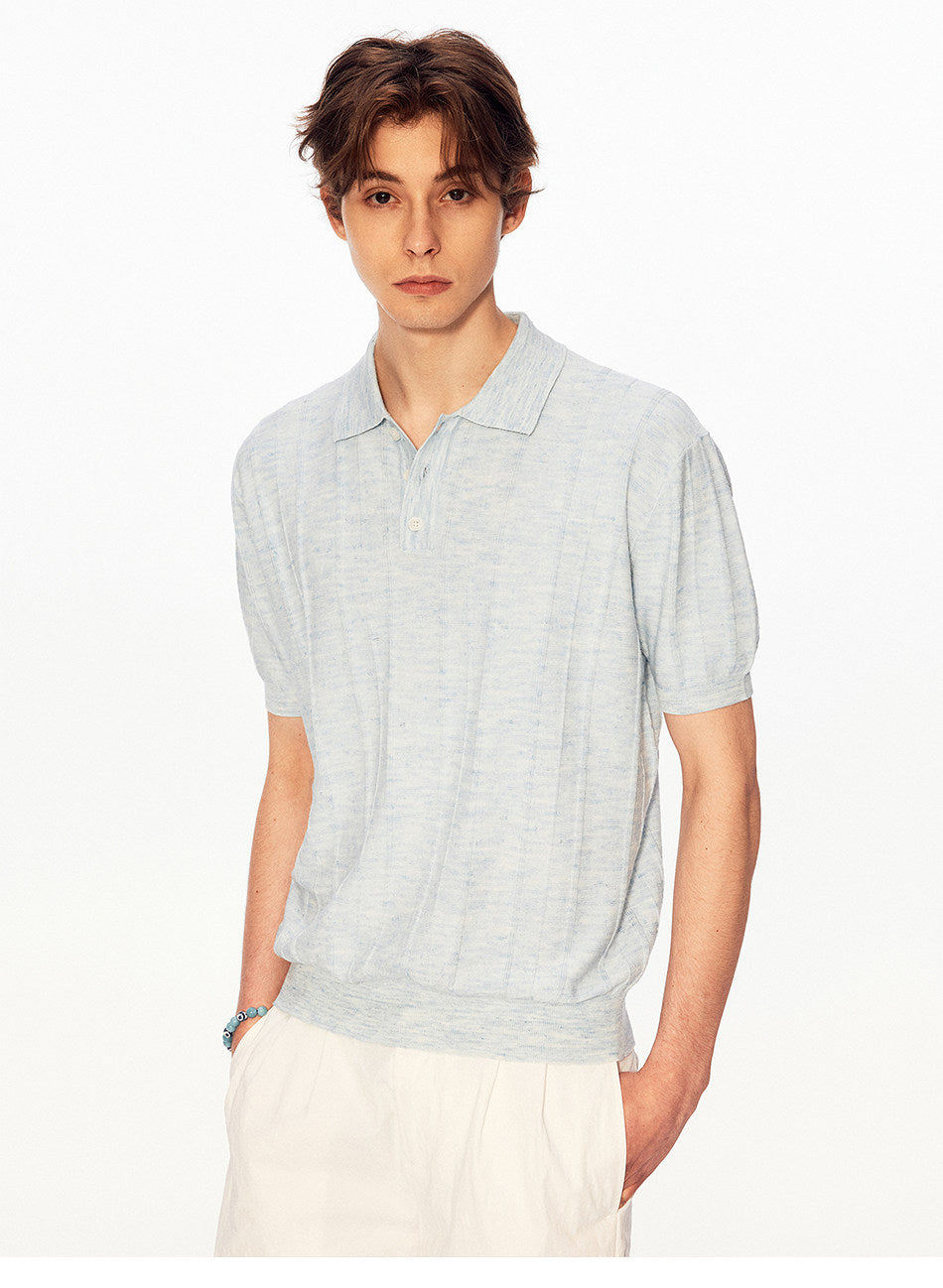 Breathable Knit Polo Shirt