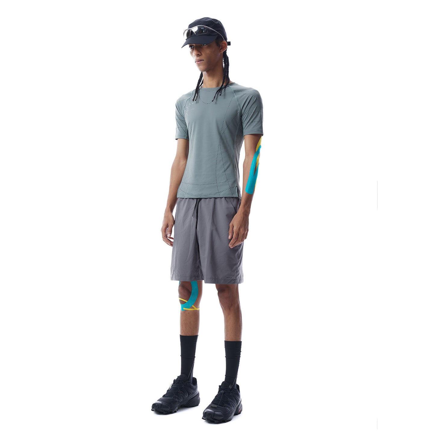 Hollow-Out Pattern Moisture-Wicking T-Shirt