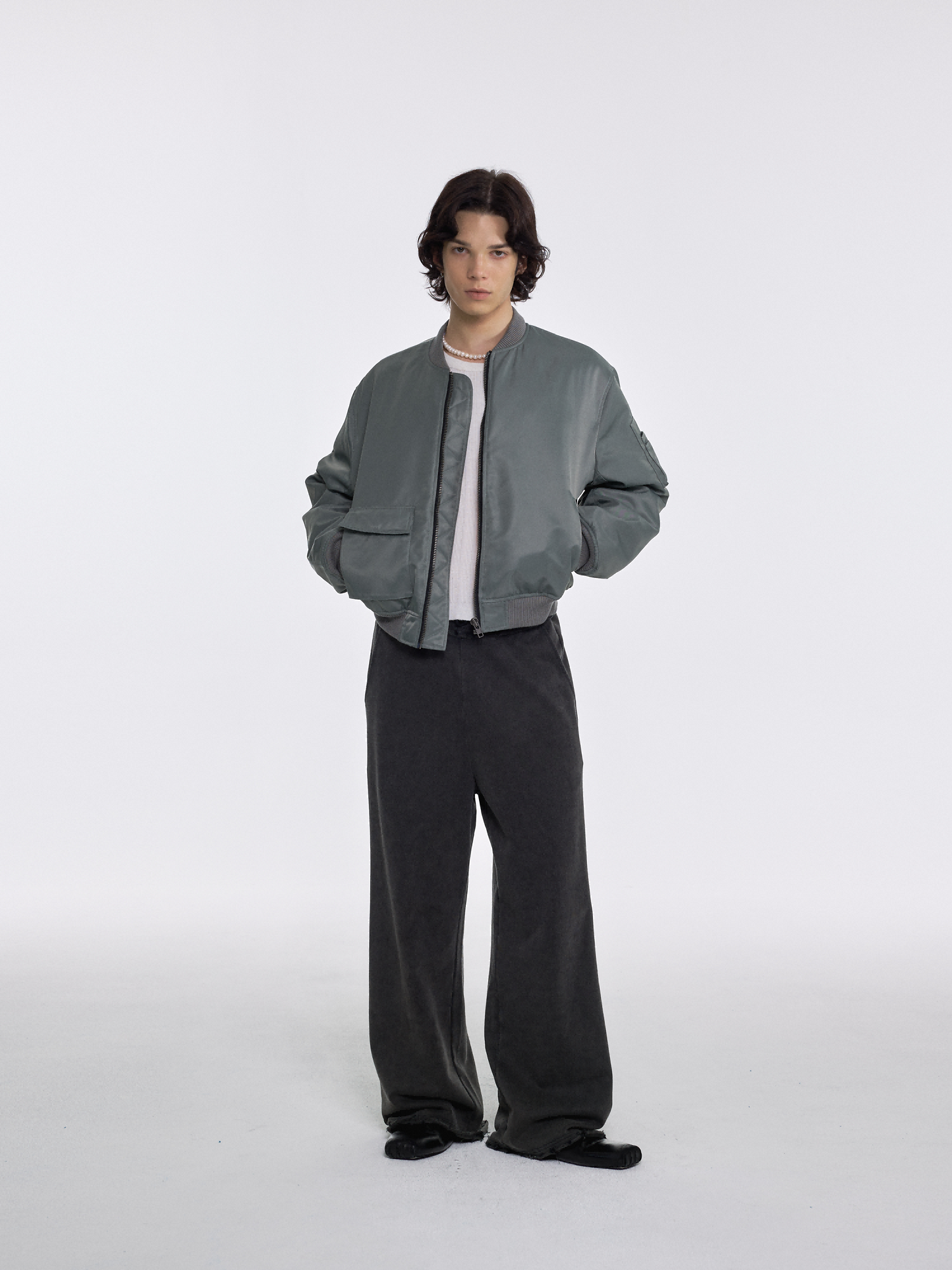 Raw-edge Washed Drawstring Sweatpants