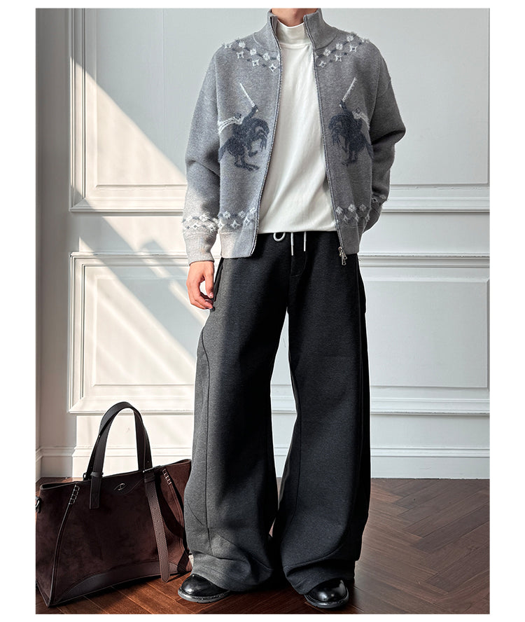 Stand Collar Design Cardigan