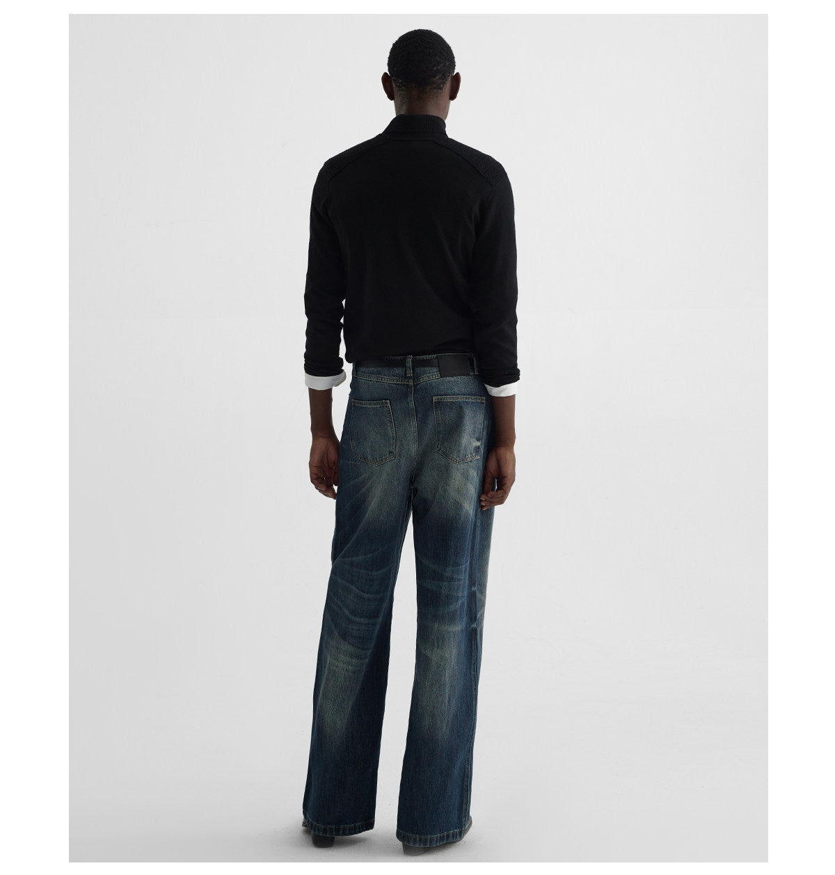 W-Neck Fit Mid-Rise Turtleneck Sweater
