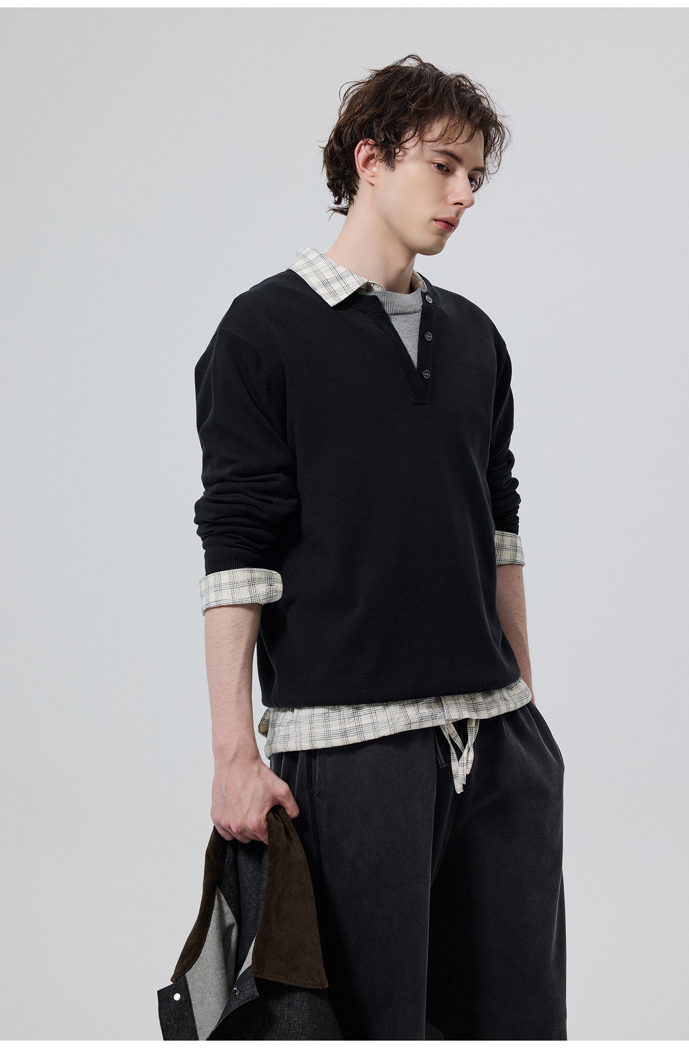 Faux Two-Piece Sweater