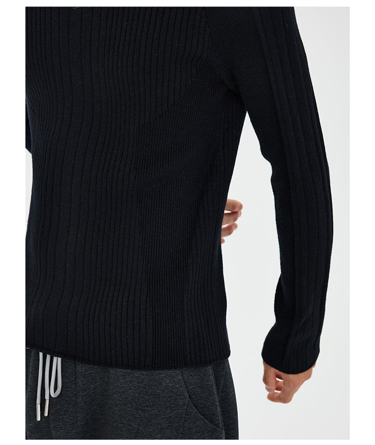 Tight-Fitting Wool Blend Sweater