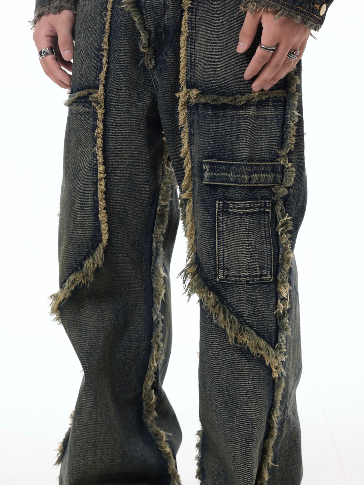 Washed Old Tassel Bootcut Jeans