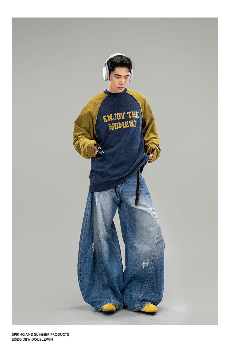 Distressed Raglan T-Shirt