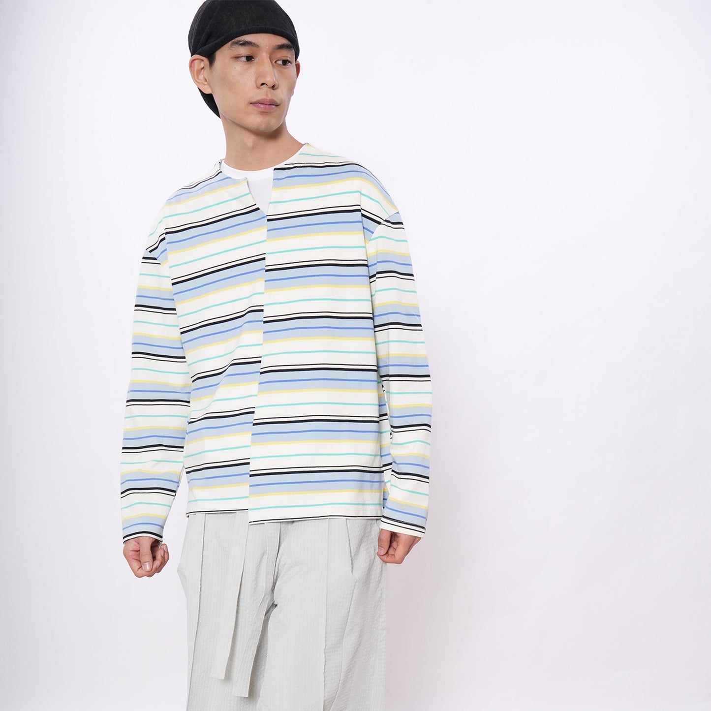 Asymmetrical Striped T-Shirt