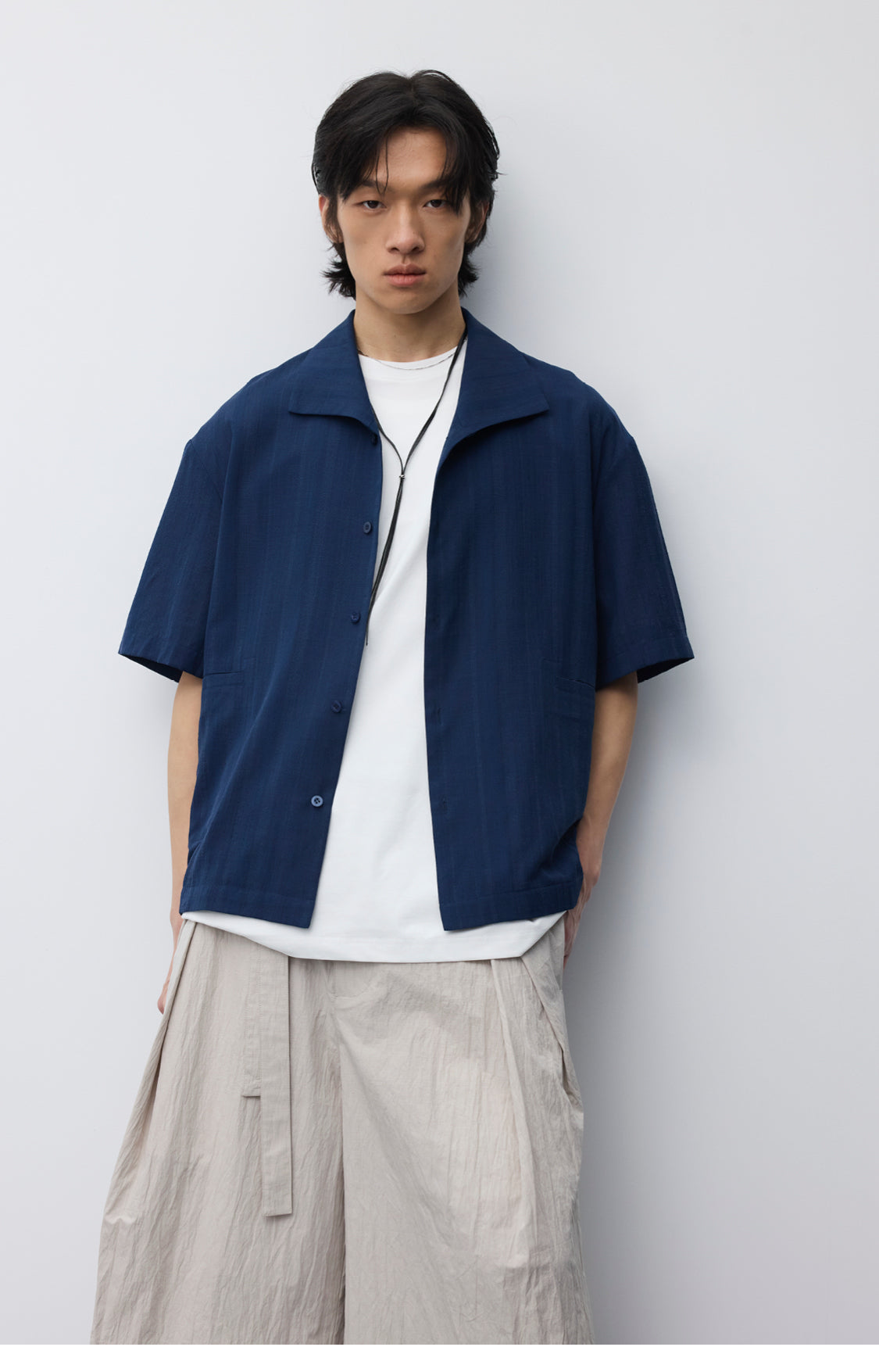 Square Collar Pocket Shirt