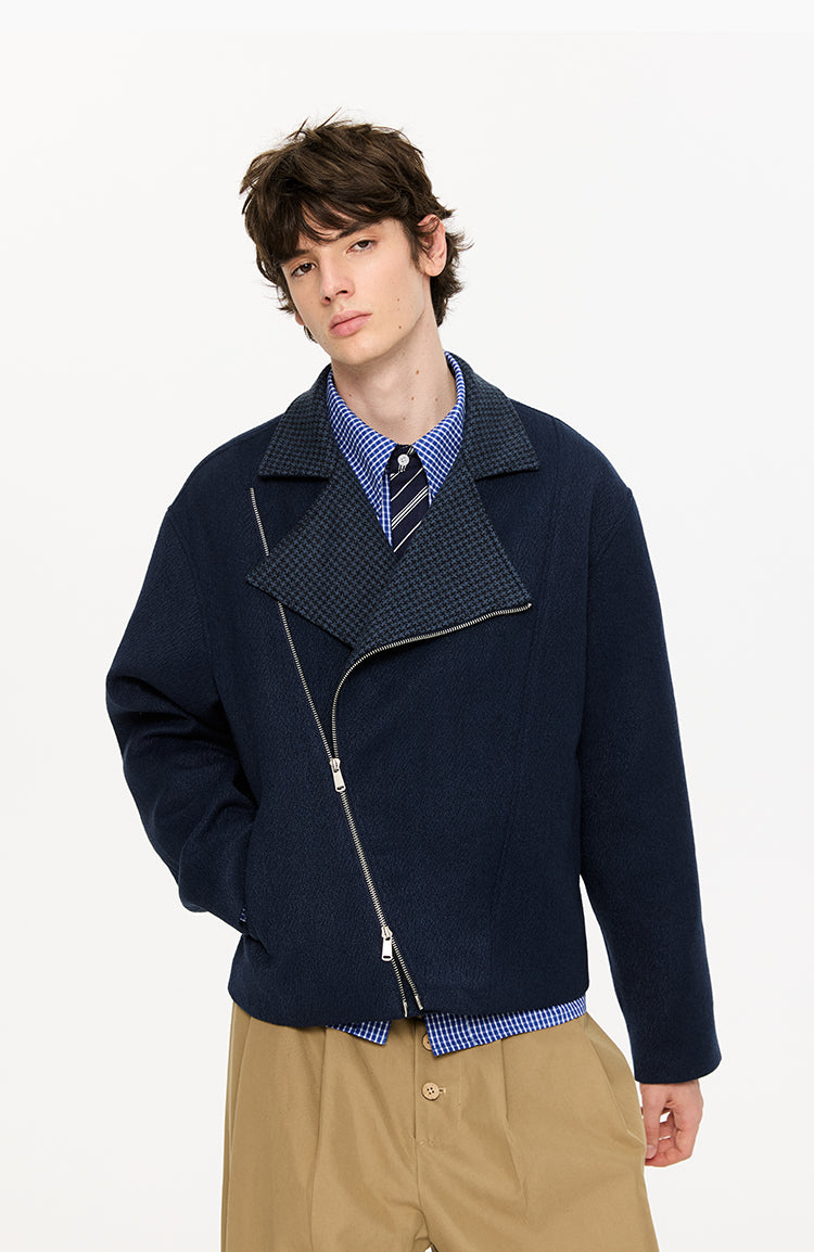 Contrast Lapel Jacket