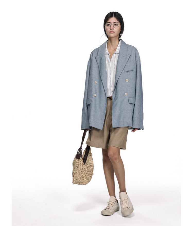 Minimalist Linen Blend Jacket