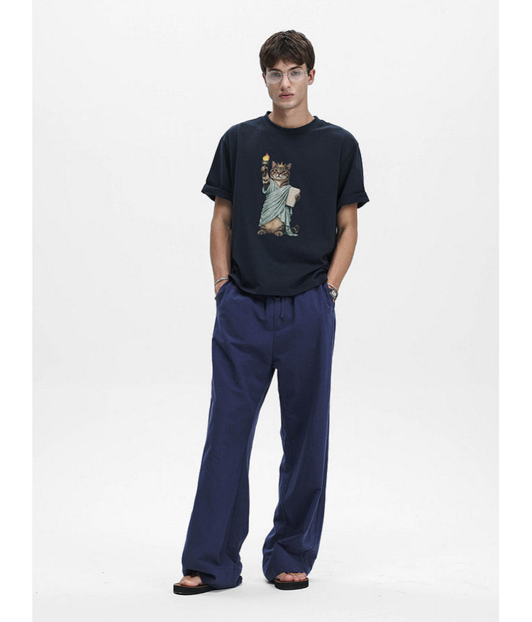 Moisture-wicking quick-drying printed T-shirt