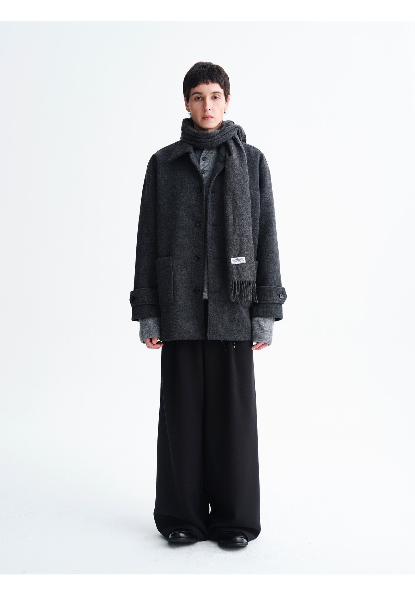 Double-Face Wool Oversized Jacket