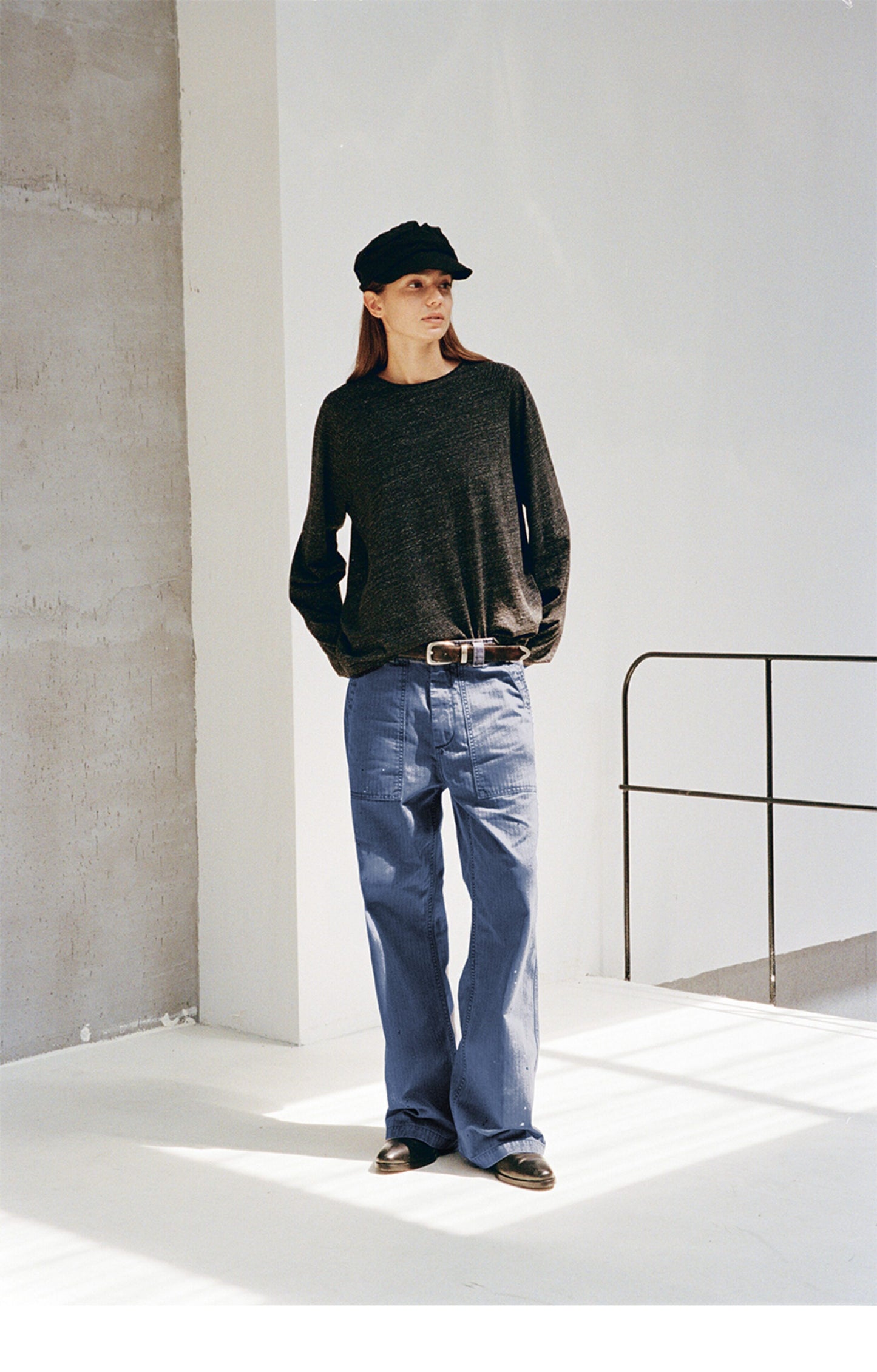 Vintage Herringbone Casual Pants