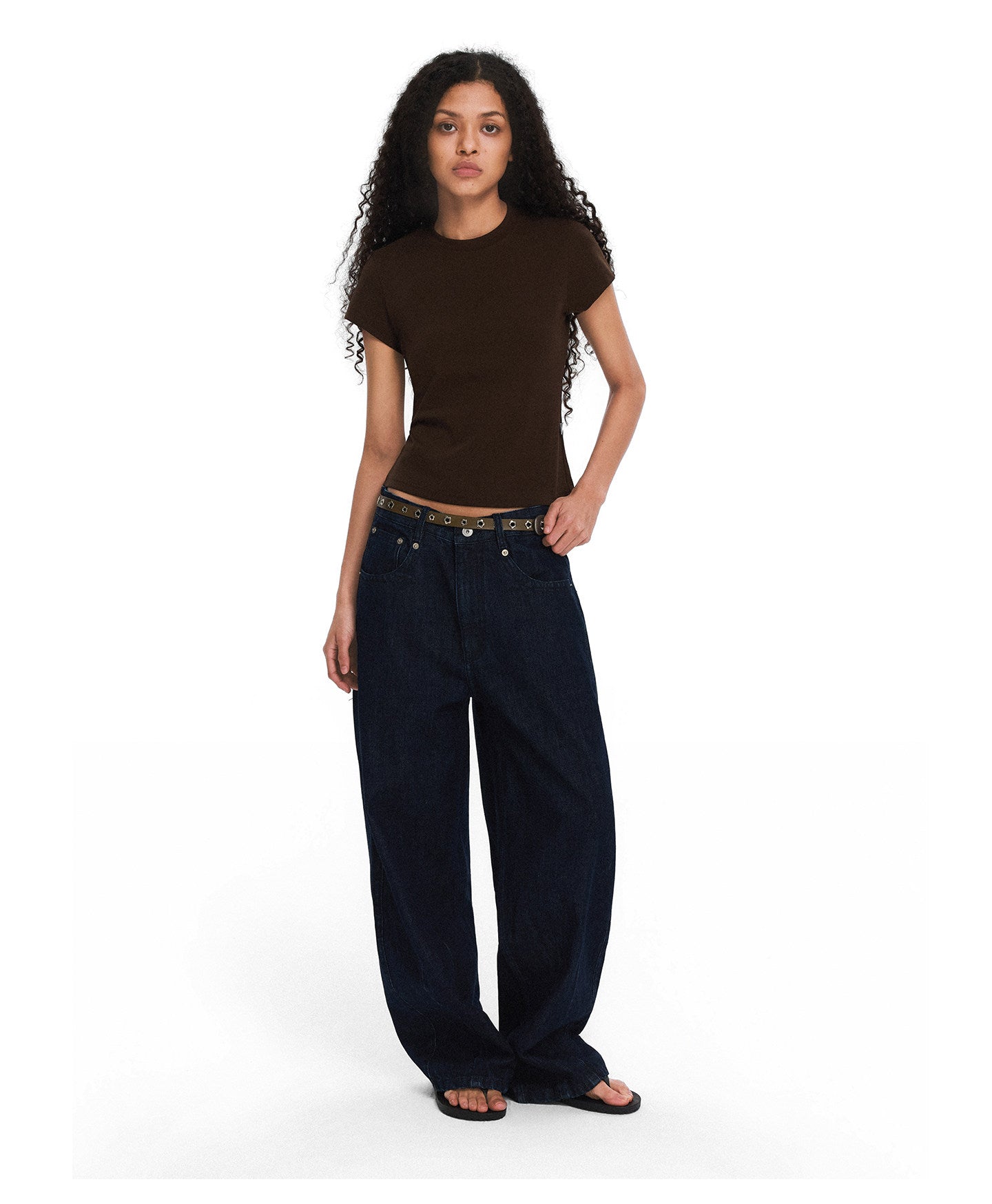 Vintage Dark Blue Raw Denim Pants