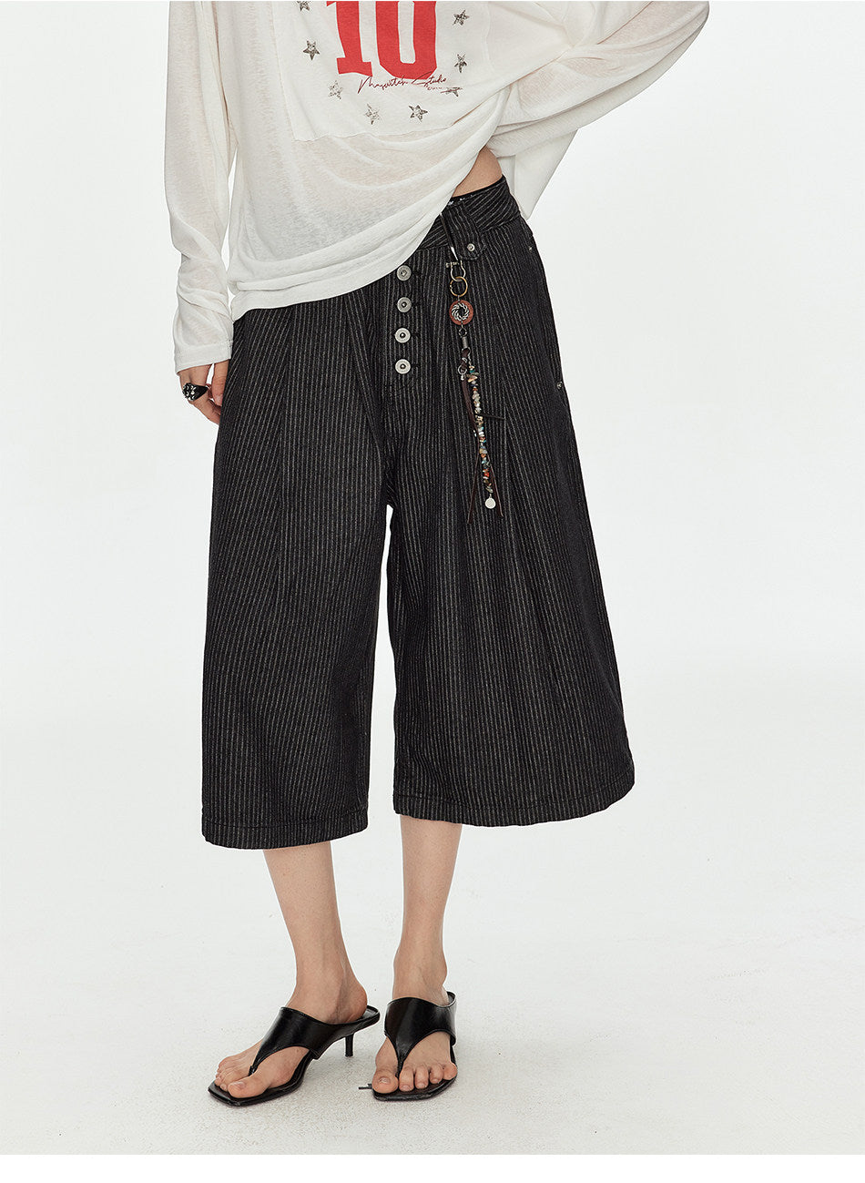 Paris Button Design Shorts