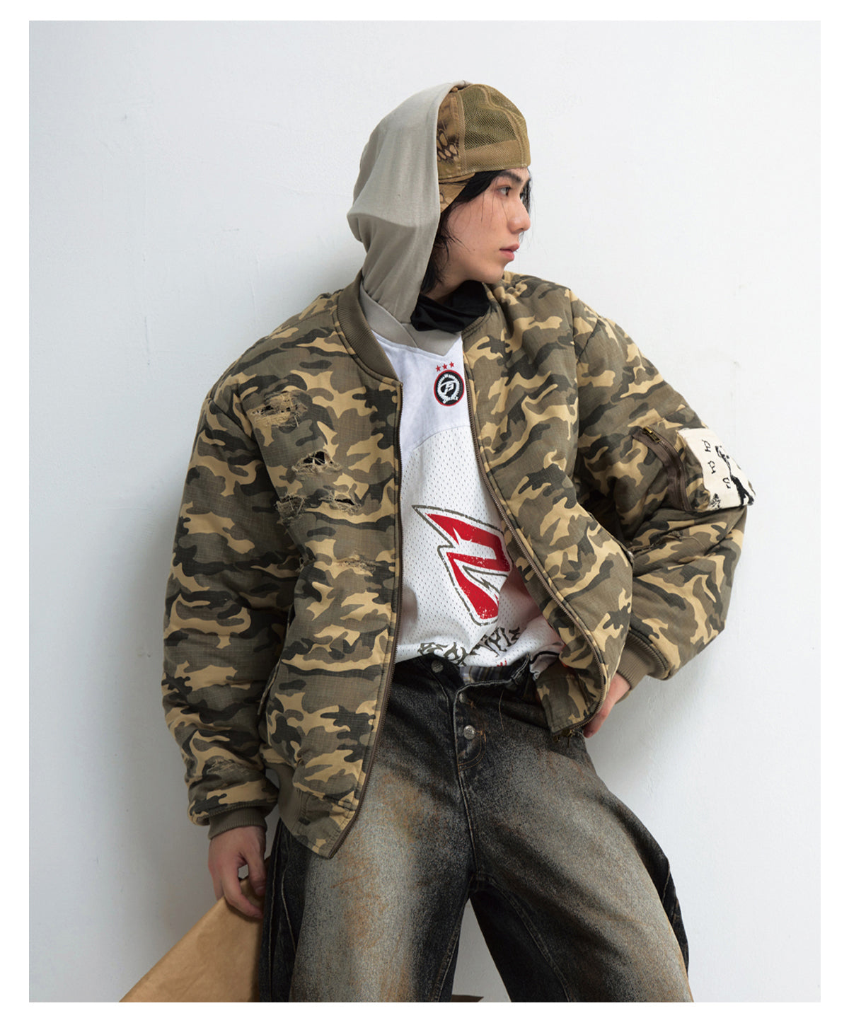 Camouflage thick cotton jacket