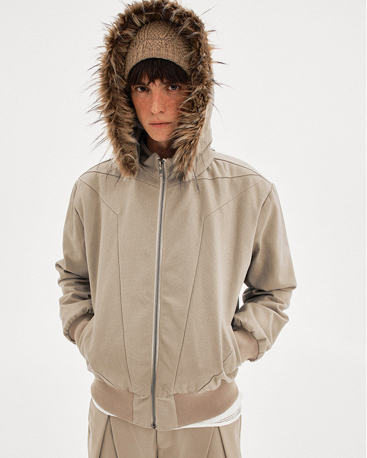 Detachable Fur Collar Cotton Jacket