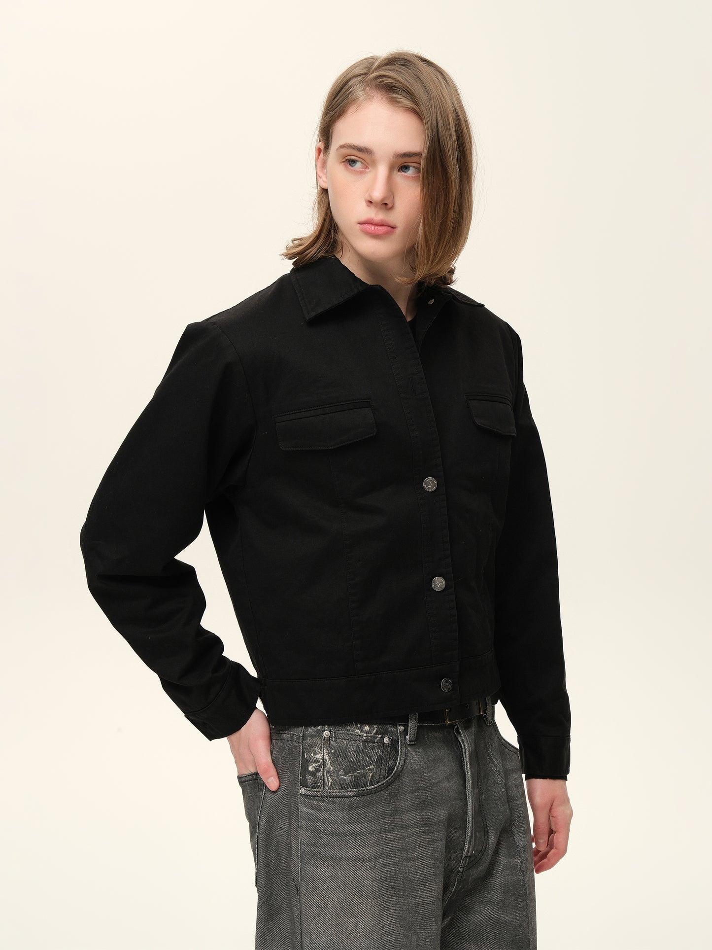 Pocket Short Wide Jacket