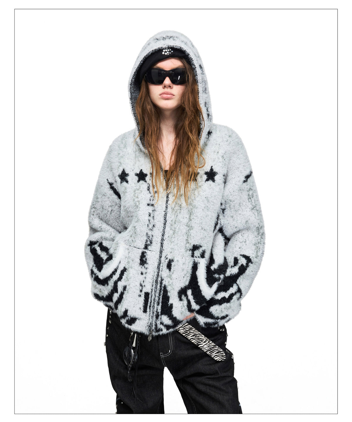 Faux Mink Hooded Sweater