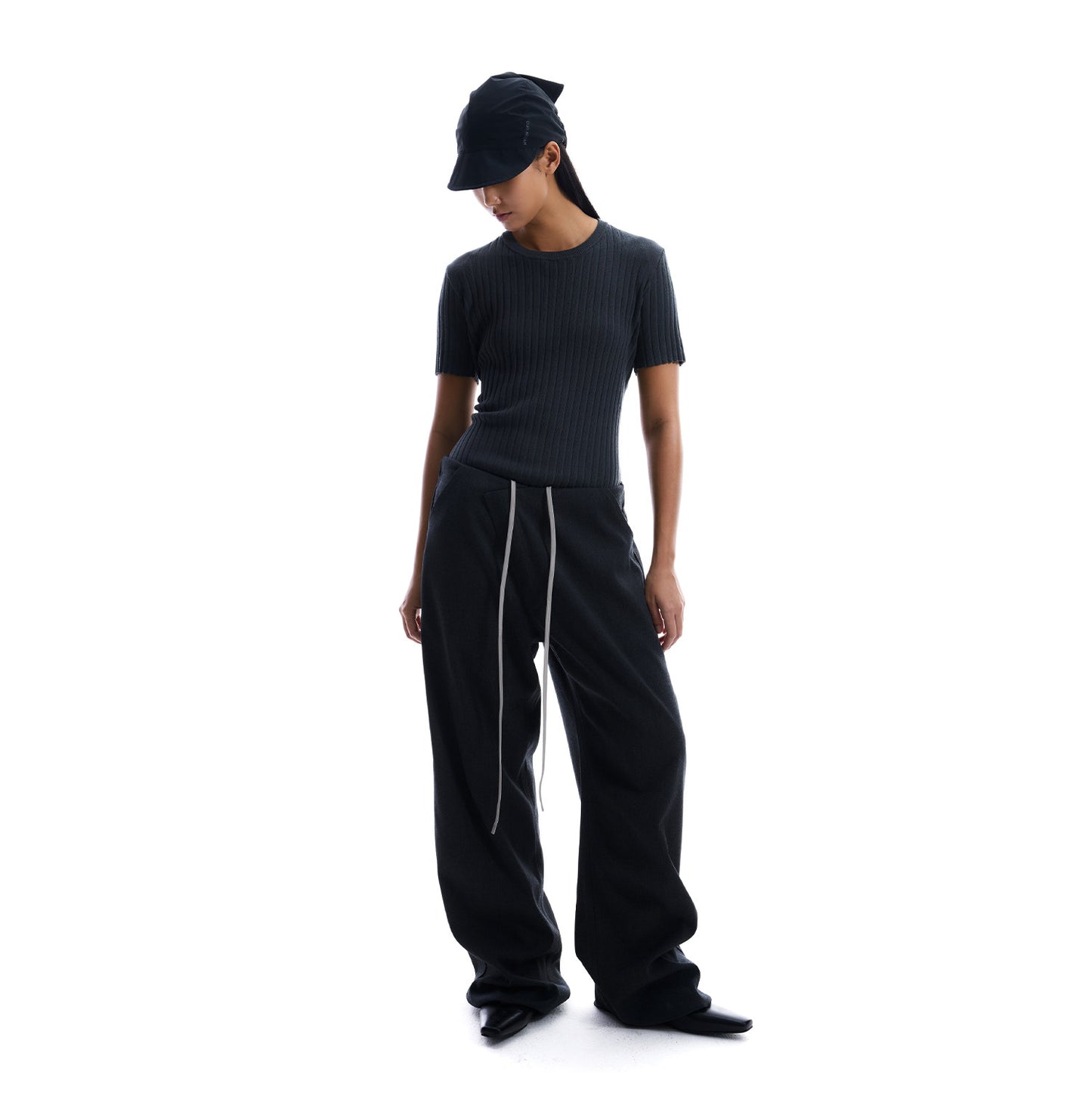 Large-Ribbed Slim-Fit Knit Shirt