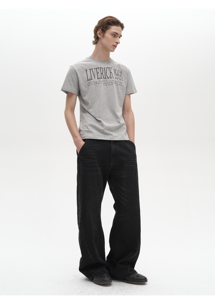 Lightweight Slogan T-Shirt