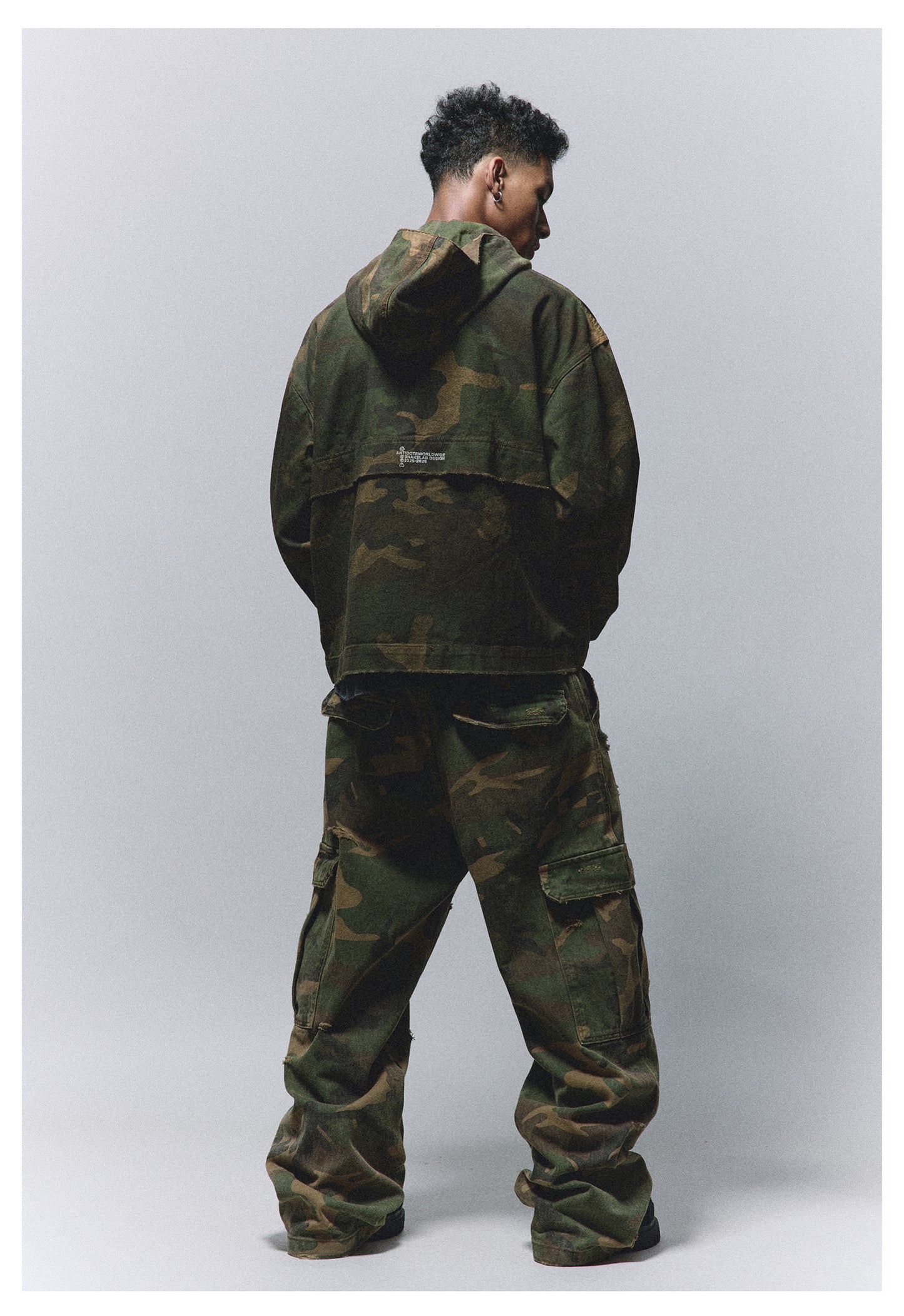 Camouflage Hooded Zipper Jacket