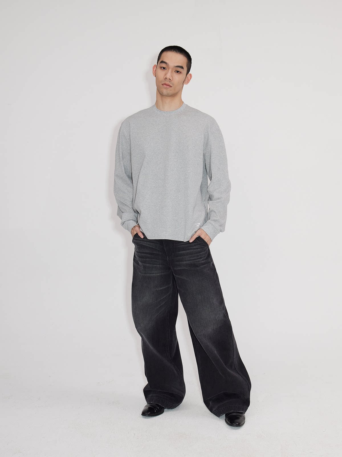 Asymmetrical Flap Jeans