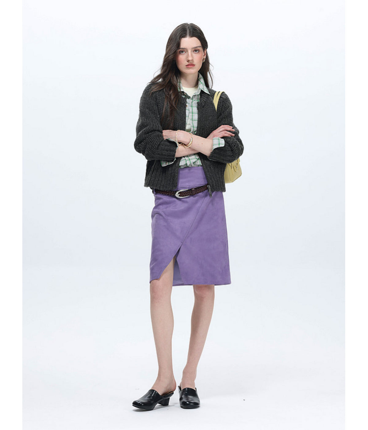 Short-Fit Waist Cardigan