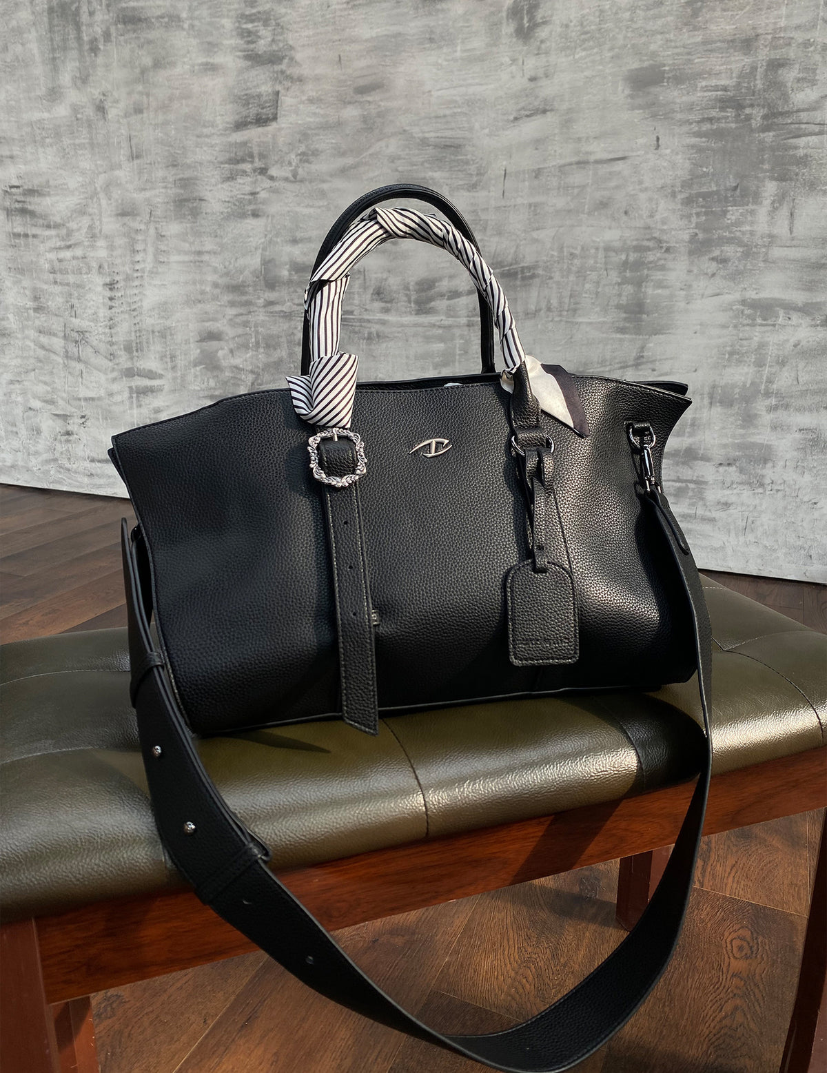 Super Fiber Tote Bag with Long Scarf