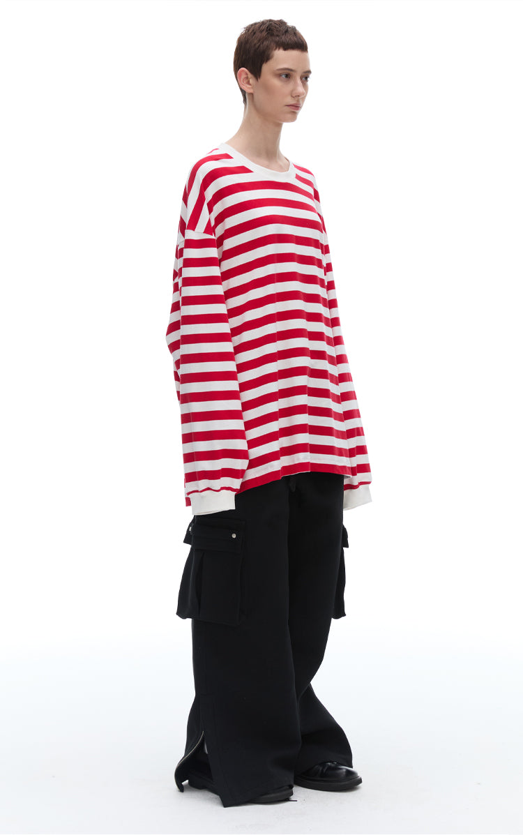 Round Neck Stripe T-Shirt