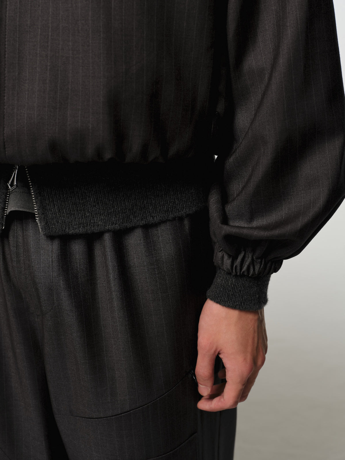 Straight-Leg Casual Pants with Elastic Waistband